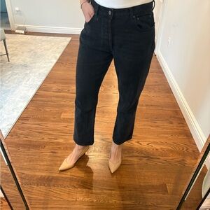 Reformation Black Straight Leg Jeans